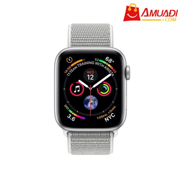 [A704] Apple Watch Series 4 GPS, 44mm viền nhôm dây nylon trắng xám MU6C2VNA