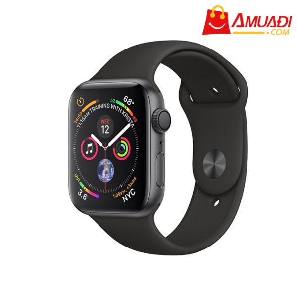 [A708] Apple Watch Series 4 GPS 40mm viền nhôm xám dây cao su đen MU662VNA