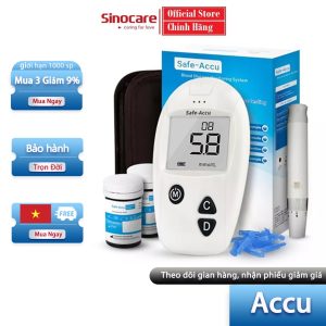 [S006] Máy đo đường huyết Sinocare Safe Accu (Tặng 50 Que + 50 Kim)